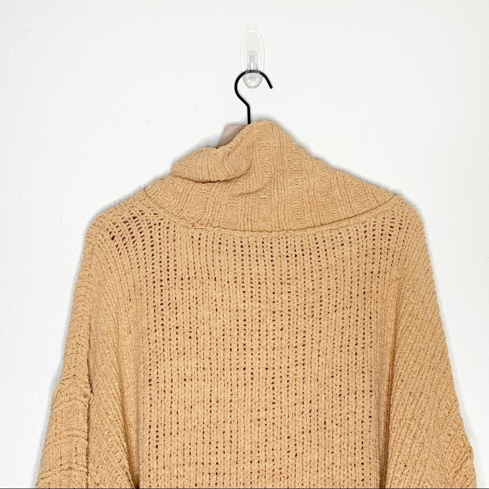 NWT Free People Be Yours Cowl Neck Camel Pullover - Picture 7 of 11